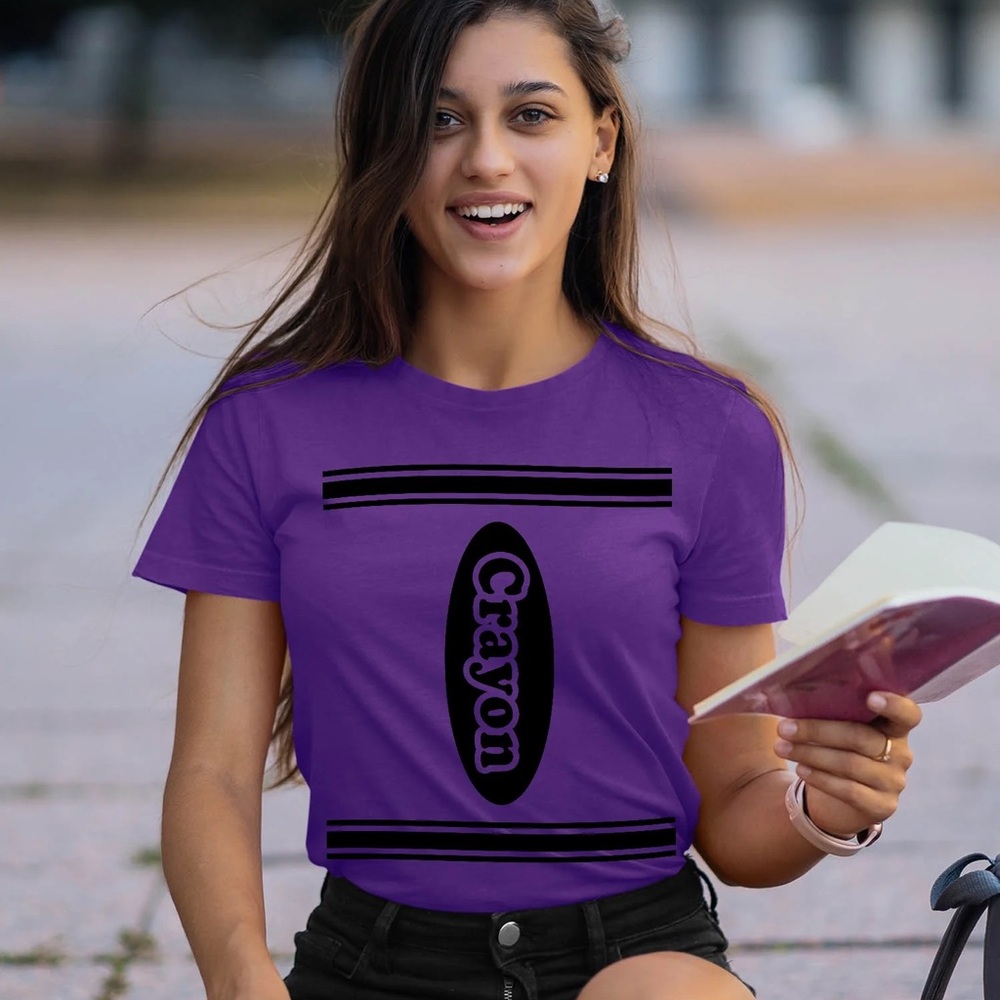 ⭐️Halloween Crayon Shirt Costume For Teams Groups Unisex T-shirt⭐️